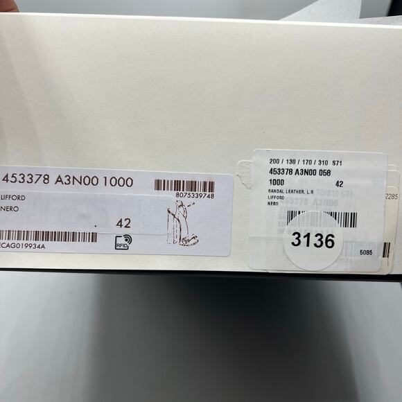 Gucci Marmont GG Platform Sandals Size 42 US 12 Black Leather Logo Block Heel - Picture 14 of 14